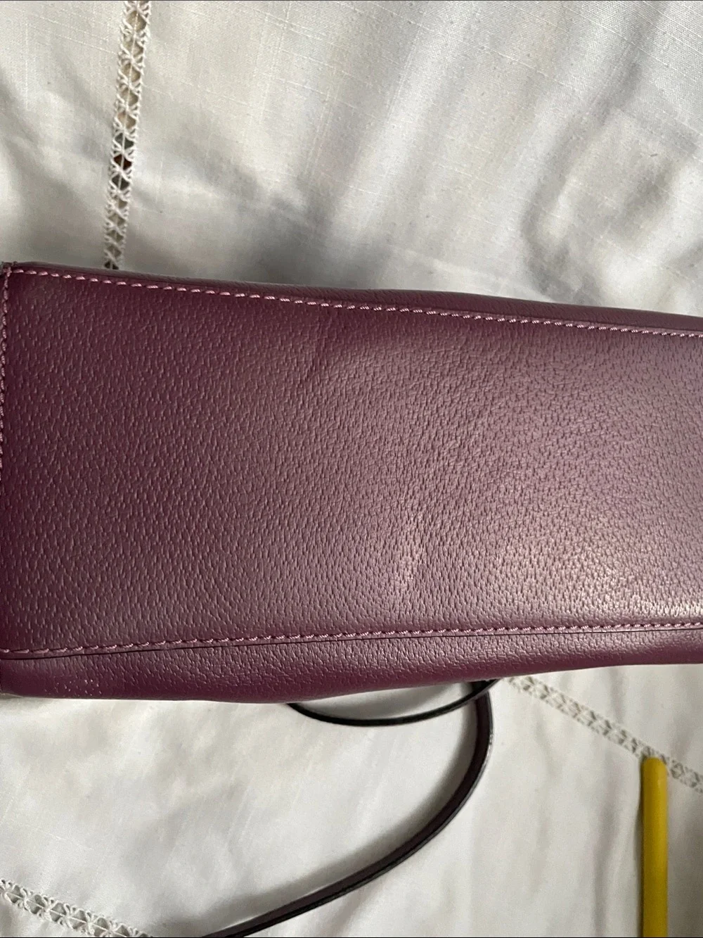 kate spade Plum Leather Satchel-Crossbody  Couple Minor Scratches Otherwise EUC